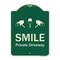 Signmission Designer Series-Smile Private Driveway With Video Surveillance Camera Graphics, 24" H, G-1824-9753 A-DES-G-1824-9753 - alternate 1